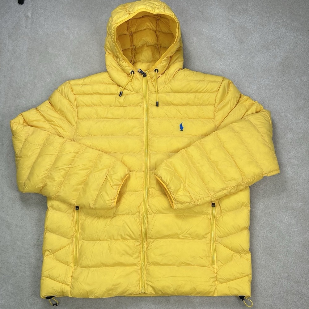 Polo Ralph Lauren Performance Puffer Jacket Men's Large Hooded Lightweight